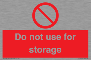 Do not use for storage
